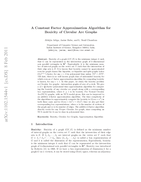 (PDF) A constant factor approximation algorithm for boxicity of ...