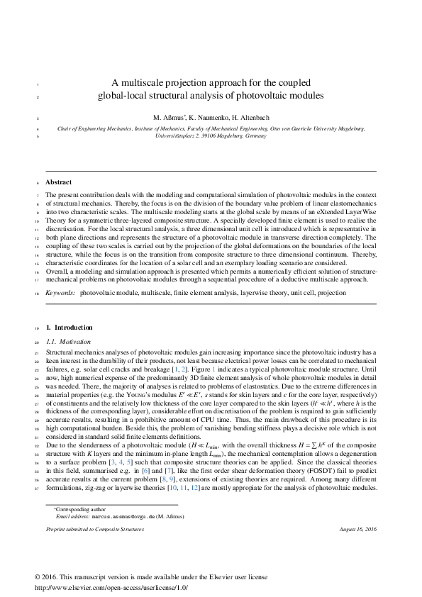 (PDF) A multiscale projection approach for the coupled global–local ...