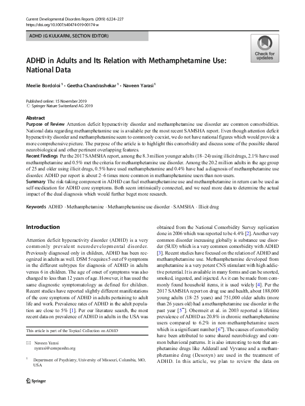(PDF) ADHD in Adults and Its Relation with Methamphetamine Use ...