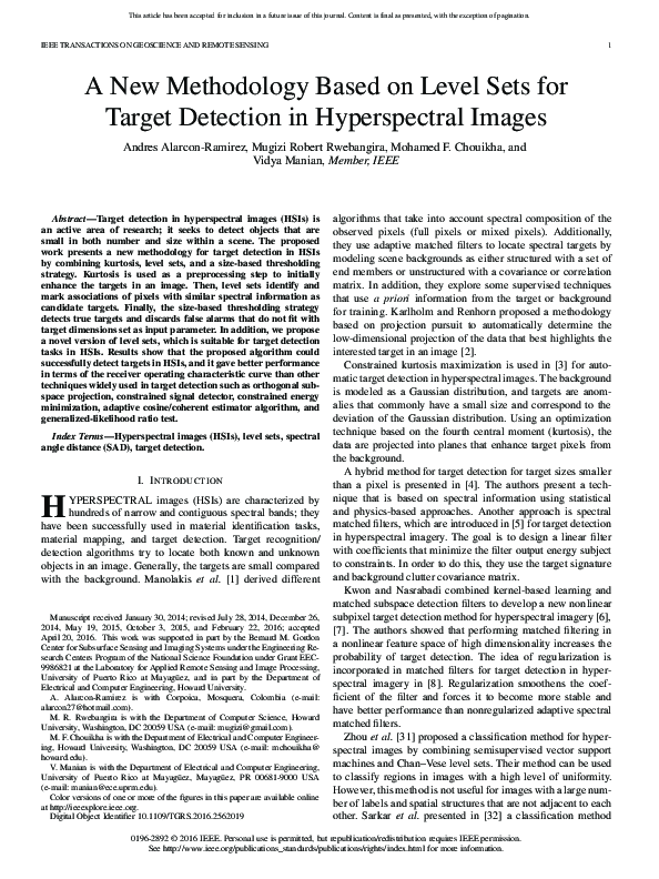 (PDF) A New Methodology Based on Level Sets for Target Detection in ...