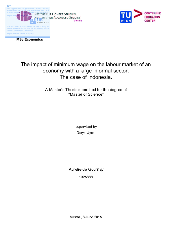 (PDF) The impact of minimum wage on the labour market of an economy ...