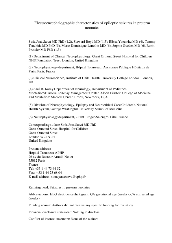 (PDF) Electroencephalographic characteristics of epileptic seizures in ...