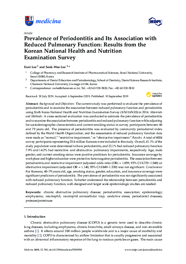 (PDF) Prevalence of Periodontitis and its Association with Glycemic ...