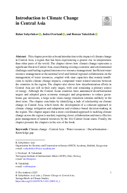 (PDF) Introduction to Climate Change in Central Asia