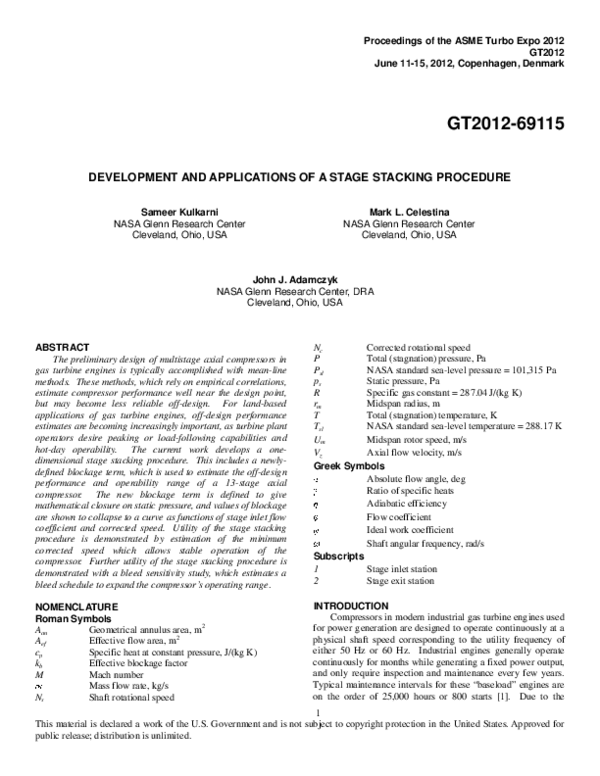 (PDF) Development and Applications of a Stage Stacking Procedure