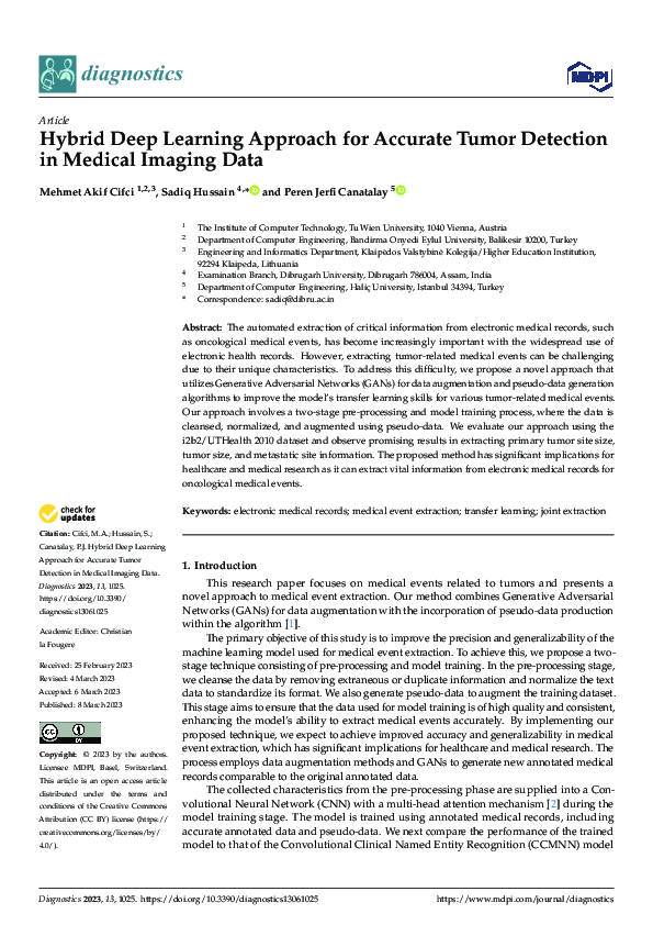 (PDF) Hybrid Deep Learning Approach for Accurate Tumor Detection in ...