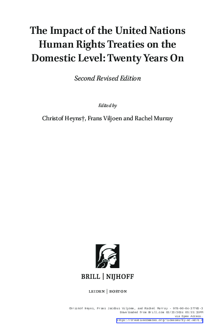 (PDF) Chapter 2 The Impact of the United Nations Human Rights Treaties ...