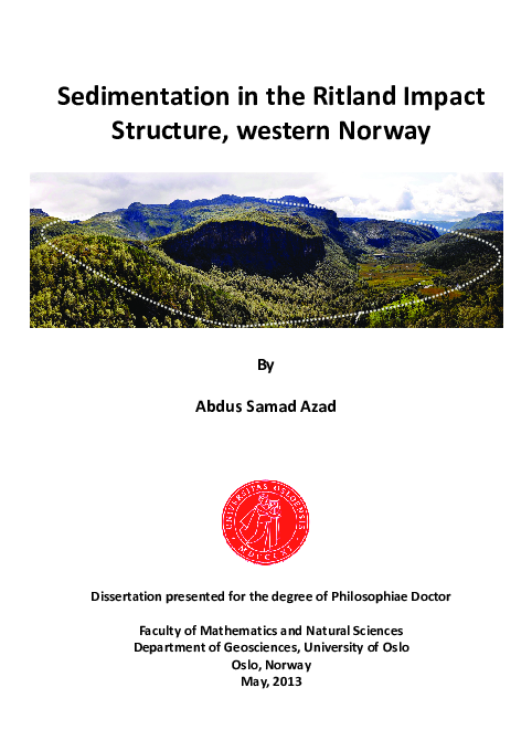 (PDF) Sedimentation in the Ritland impact structure, western Norway