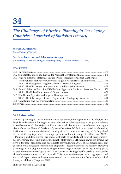 (PDF) The Challenges of Effective Planning in Developing Countries ...