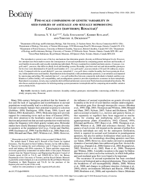 (PDF) Fine-scale comparisons of genetic variability in seed families of ...