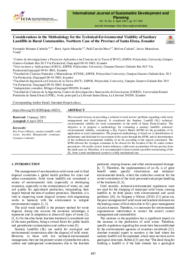 (PDF) Considerations in the Methodology for the Technical-Environmental ...