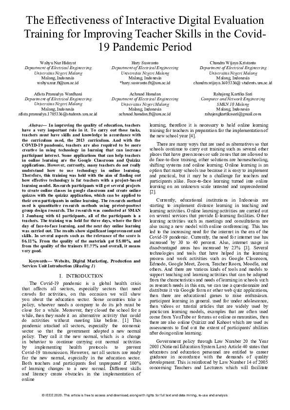 (PDF) The Effectiveness of Interactive Digital Evaluation Training for ...