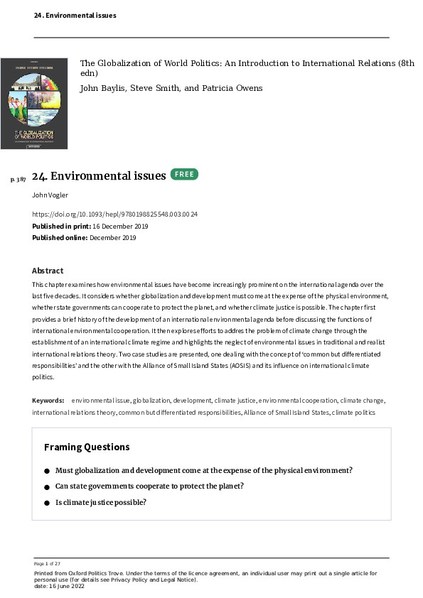 (PDF) 24. Environmental issues