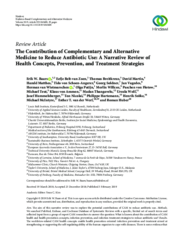 (PDF) The Contribution of Complementary and Alternative Medicine to ...