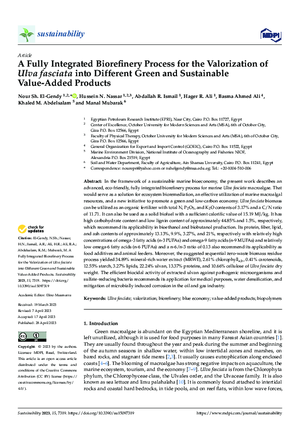 (PDF) A Fully Integrated Biorefinery Process for the Valorization of ...