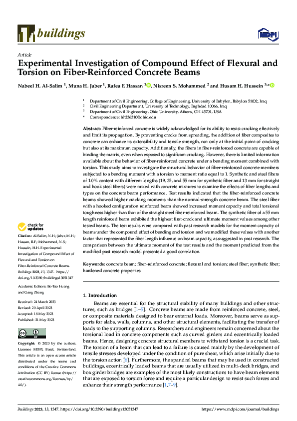(PDF) Experimental Investigation of Compound Effect of Flexural and ...
