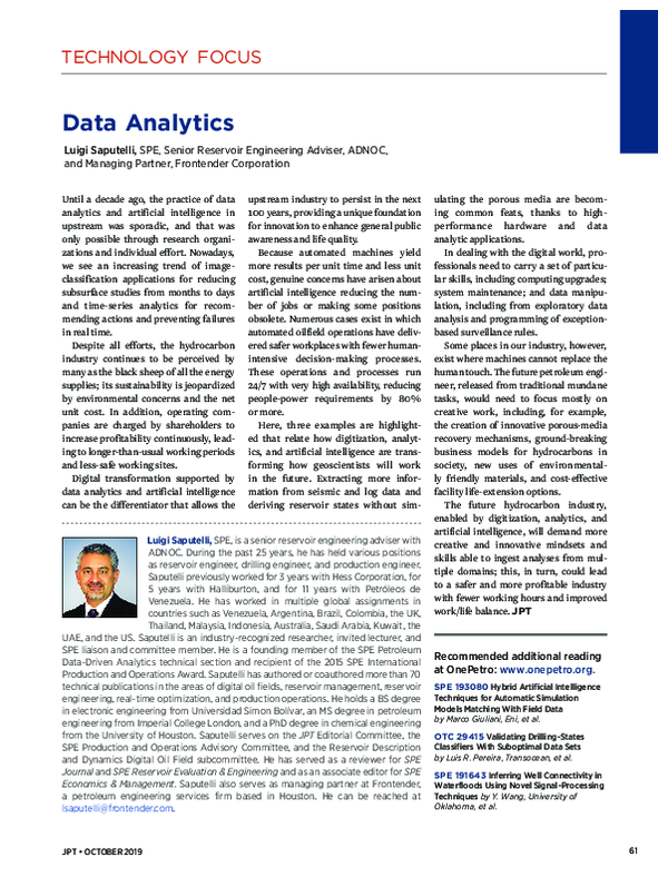 (PDF) Technology Focus: Data Analytics