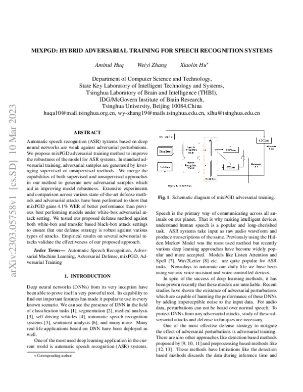 MIXPGD: Hybrid Adversarial Training for Speech Recognition Systems