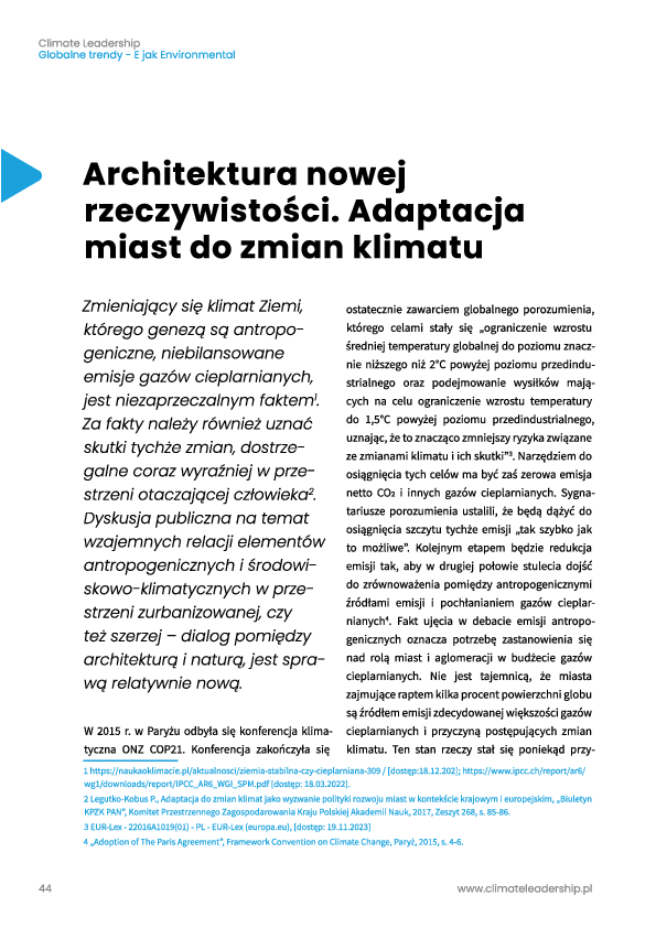 (PDF) The architecture of the new reality. Adaptation cities to climate ...