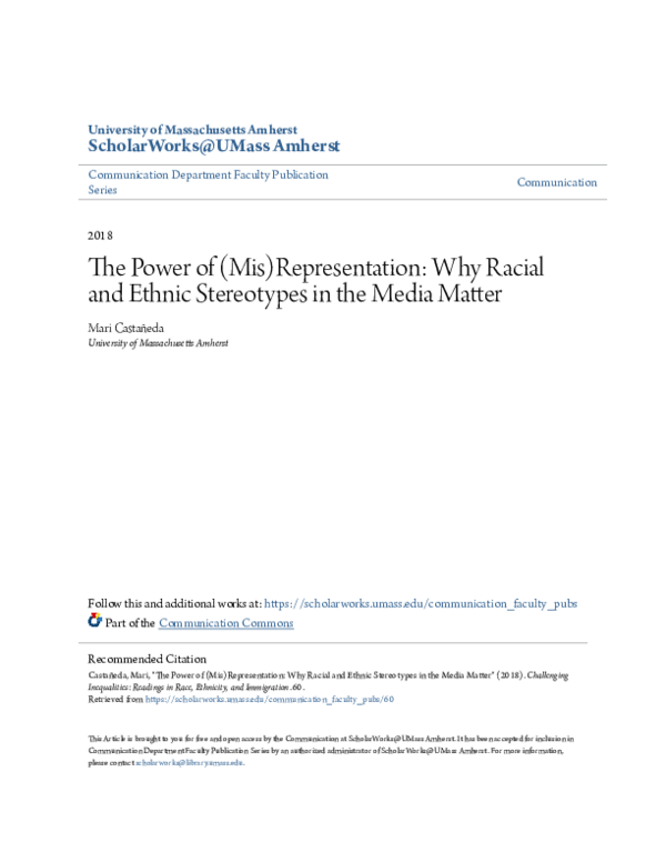 (PDF) The Power of (Mis)Representation: Why Racial and Ethnic ...