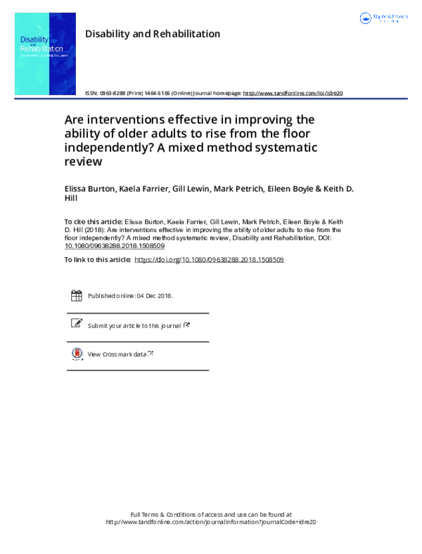 (PDF) Are interventions effective in improving the ability of older ...