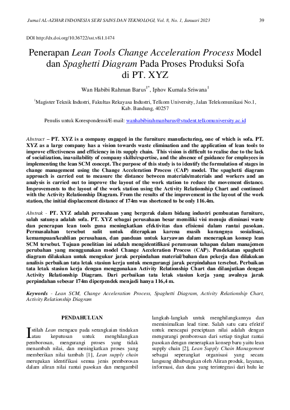 (PDF) Penerapan Lean Tools Change Acceleration Process (CAP) Model dan ...