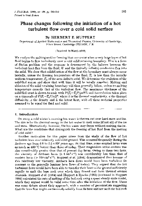 (PDF) Phase changes following the initiation of a hot turbulent flow ...