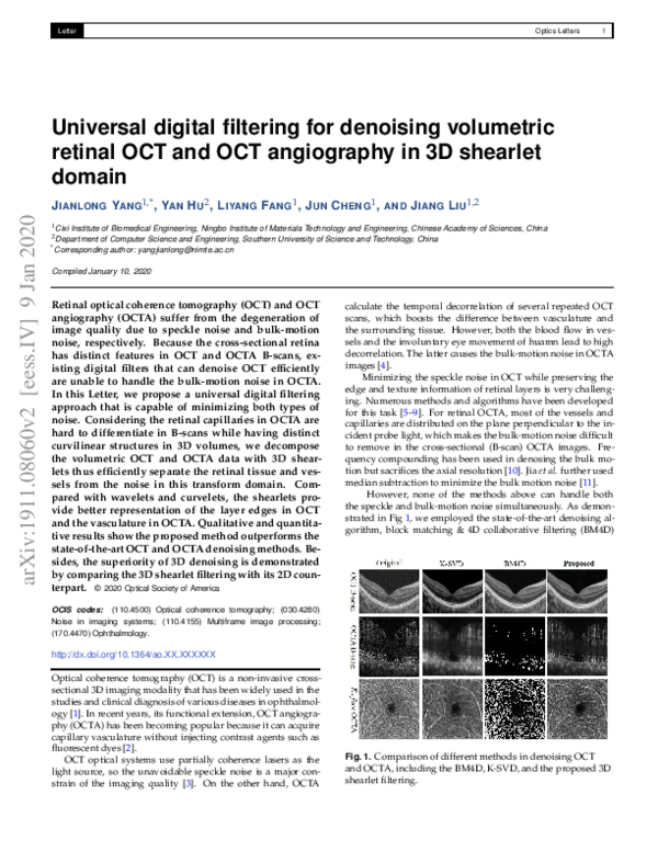 (PDF) Universal digital filtering for denoising volumetric retinal OCT ...