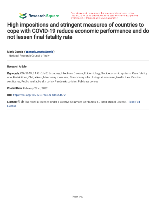 (PDF) High impositions and stringent measures of countries to cope with ...