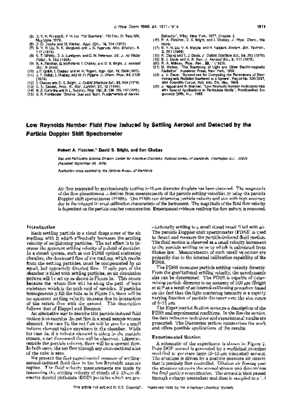 (PDF) Low Reynolds number fluid flow induced by settling aerosol and ...