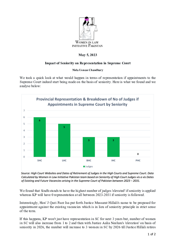(PDF) Impact of seniority on representation in Supreme Court