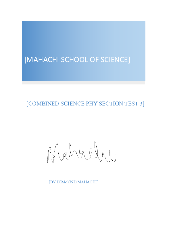 (PDF) COMBINED SCIENCE TEST