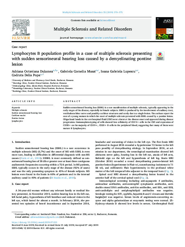 (PDF) Lymphocytes B population profile in a case of multiple sclerosis ...