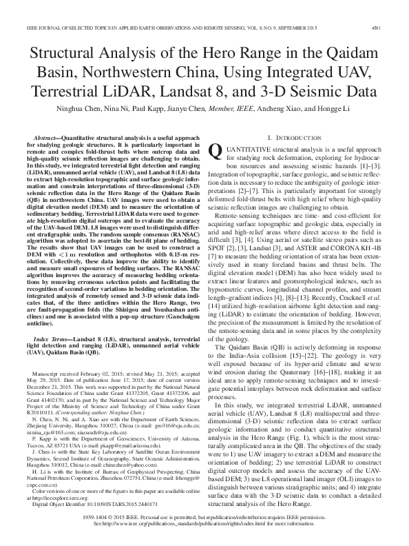 (PDF) Structural Analysis of the Hero Range in the Qaidam Basin ...