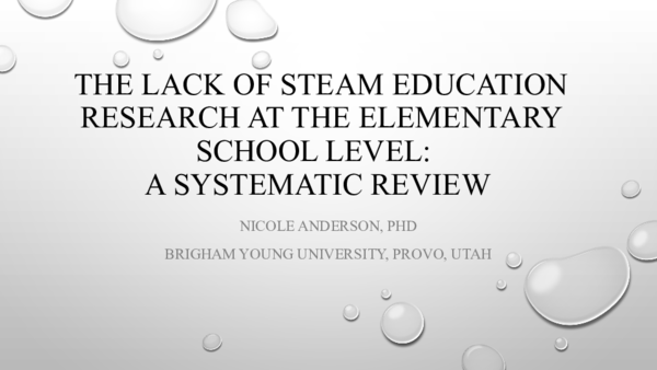 (PPT) The Lack of STEAM Education Research at the Elementary School ...