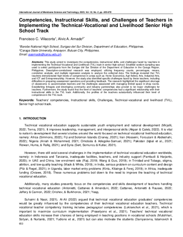 (PDF) Competencies, Instructional Skills, and Challenges of Teachers in ...