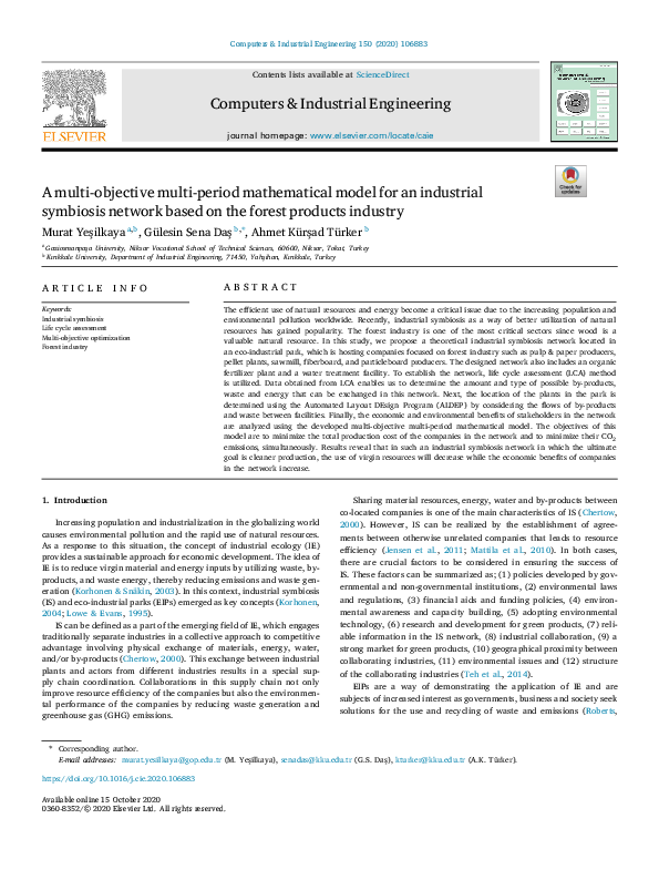(PDF) A Multi-Objective Multi-Period Mathematical Model for the ...