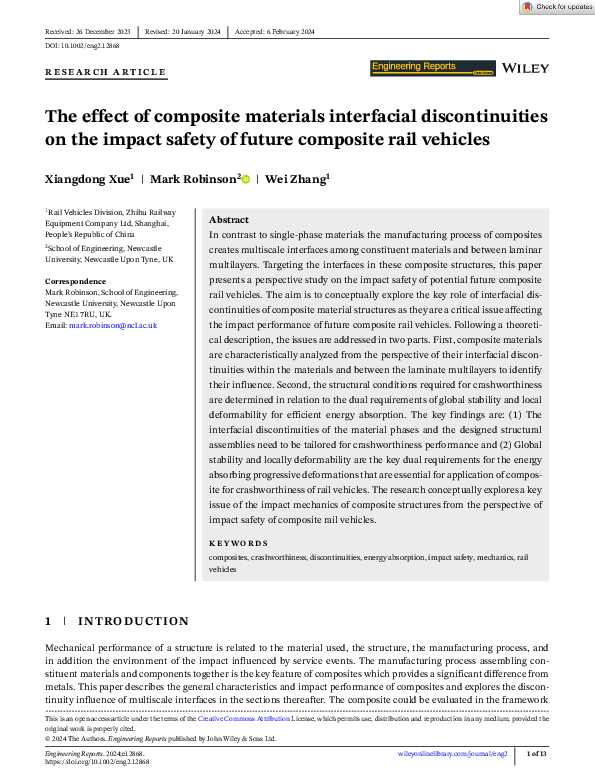 (PDF) The effect of composite materials interfacial discontinuities on ...