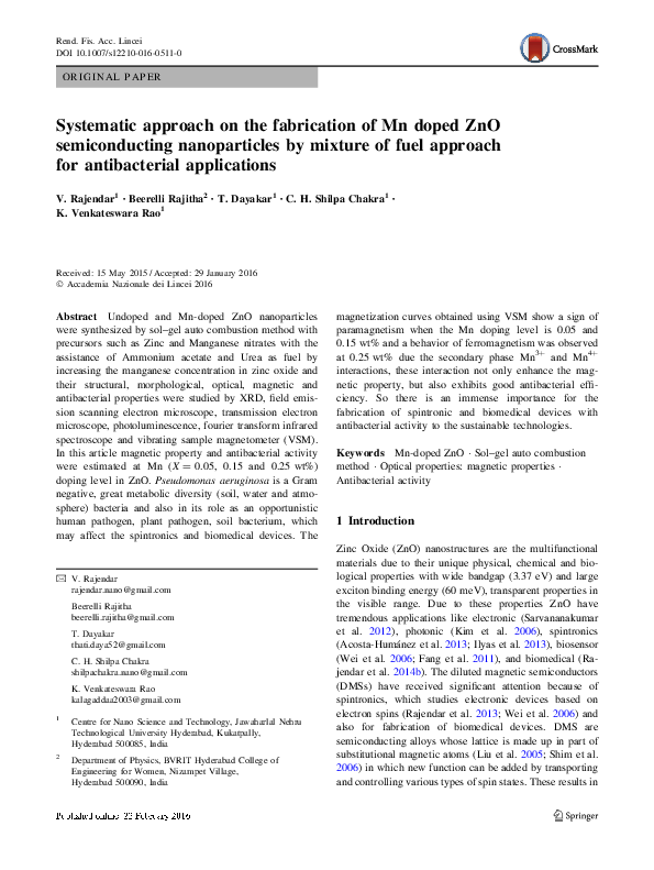 (PDF) Systematic approach on the fabrication of Mn doped ZnO ...