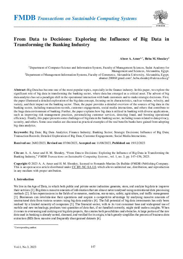 (PDF) From Data to Decisions: Exploring the Influence of Big Data in ...