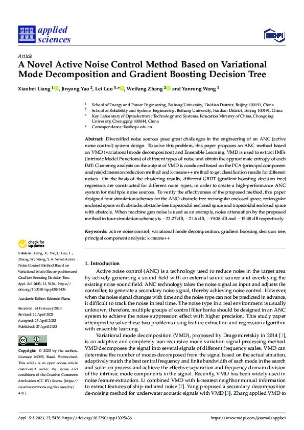 (PDF) A Novel Active Noise Control Method Based on Variational Mode ...