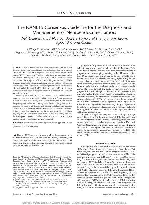 (PDF) The NANETS Consensus Guideline for the Diagnosis and Management ...