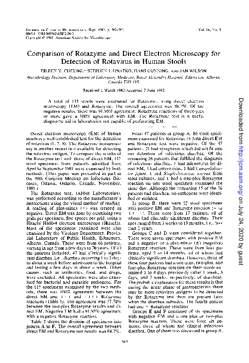 (PDF) Comparison of Rotazyme and direct electron microscopy for ...