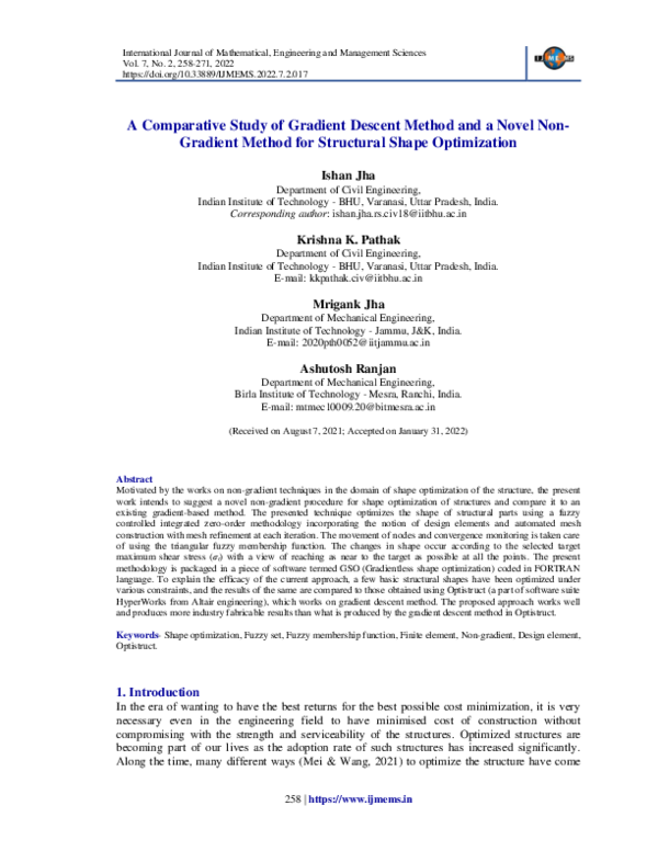 (PDF) A Comparative Study of Gradient Descent Method and a Novel Non ...