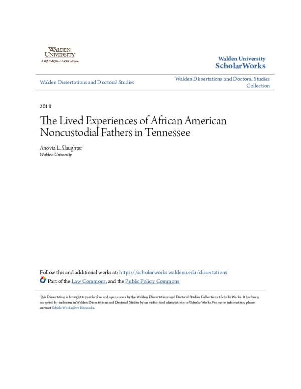 (PDF) The Lived Experiences of African American Noncustodial Fathers in ...