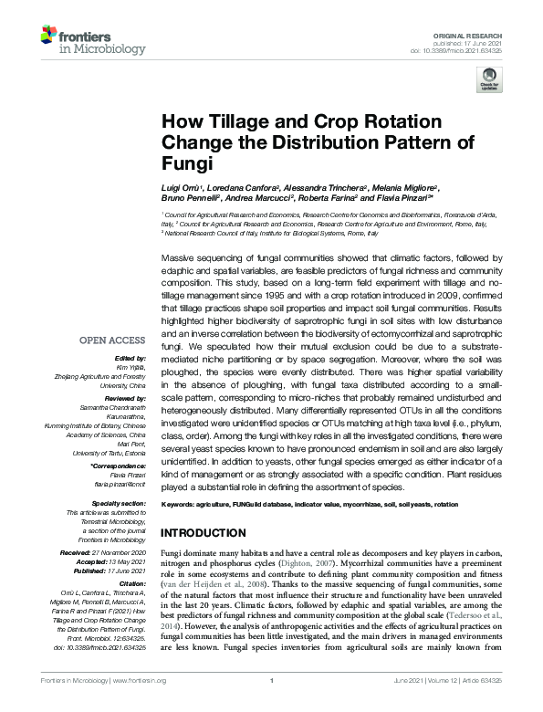 (PDF) How Tillage and Crop Rotation Change the Distribution Pattern of ...