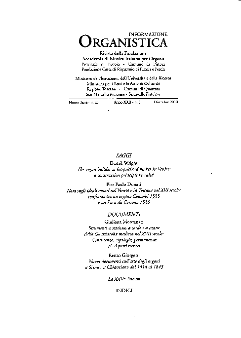 (PDF) The organ builder as a harpsichord maker in Venice: a ...