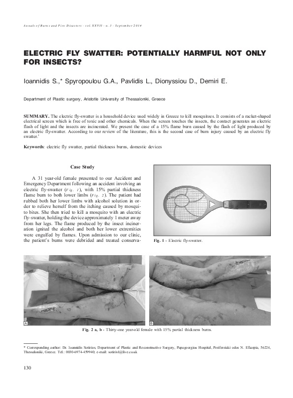 (PDF) Electric fly swatter: potentially harmful not only for insects?