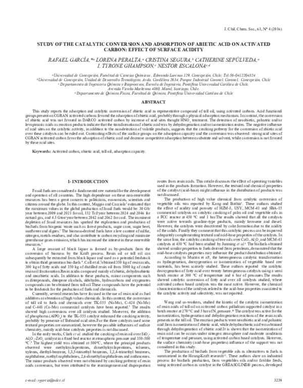 (PDF) Study of the Catalytic Conversion and Adsorption of Abietic Acid ...
