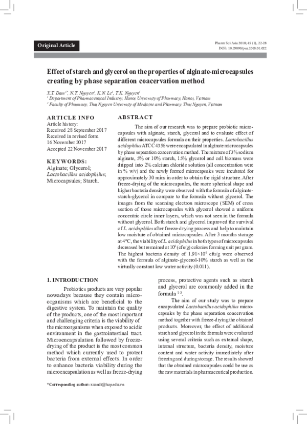 (PDF) Effect of starch and glycerol on the properties of alginate ...